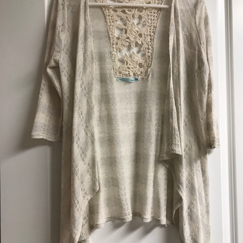 Fly front lightweight cardigan